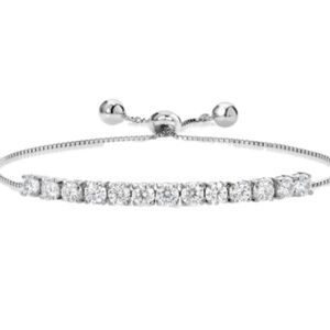 Elegant Silver Bracelet with Crystal Accents